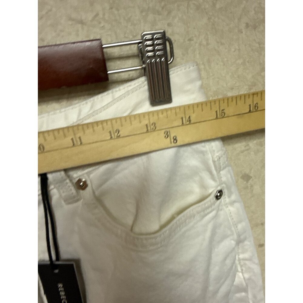 Rebecca Minkoff Ankle Kick Women's Jeans White High Rise Denim Flare Size 30 NEW - Picture 7 of 14